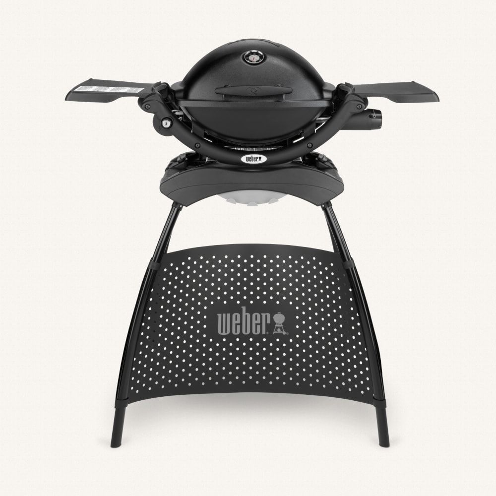 Газовый гриль Weber Q 1200 черный с подставкой