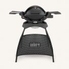 Газовый гриль Weber Q 1200 черный с подставкой