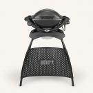 Электрический гриль Weber Q 1400 темно-серый с подставкой